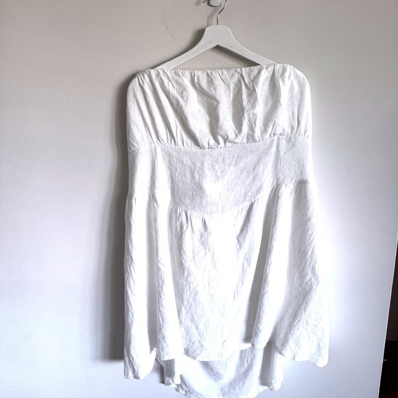 Princess Polly White Strapless Dress Hi-Lo Hem Casual Summer‎ Sundress - Picture 1 of 10